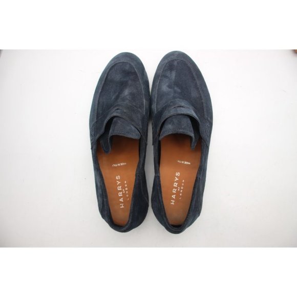 Harrys of London Tassel Loafer Men's Size 42 US 8 Navy Suede Made In Italy - Picture 12 of 13